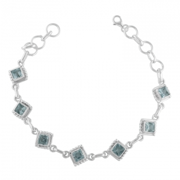 Top design authentic gemstone sterling 925 silver casual wear bracelet jewelry